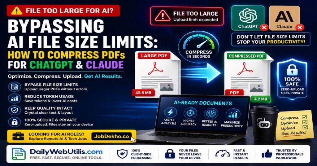 Bypassing AI File Size Limits How to Compress PDFs for ChatGPT & Claude